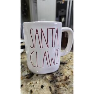 RAE DUNN - "SANTA CLAWS" CERAMIC MUG / PERFECT FOR CAT LOVERS *BRAND NEW*